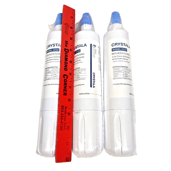 3 New Crystala Cf24 Refrigerator Water Filter Replaces Subzero 4204490 Filter - Picture 3 of 4
